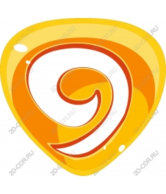  Bright yellow and orange swirl