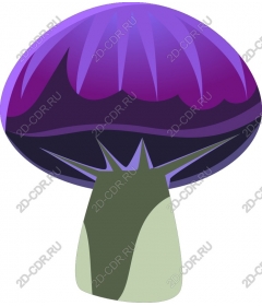  Bright purple mushroom