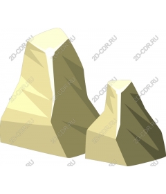 Geometric mountain peaks