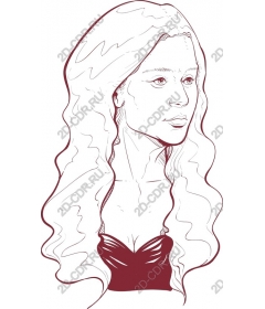  Elegant woman with flying hair