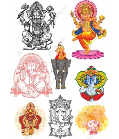 Ganesha Set-A Collection Of Cultural Cliparts