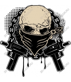  Daring Skull and Gun
