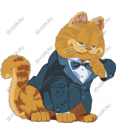  Dapper cat in a tuxedo