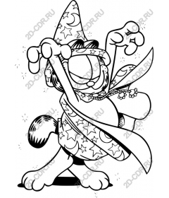 Magical cat wizard man
