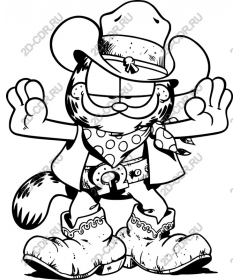 Playful cat-cowboy