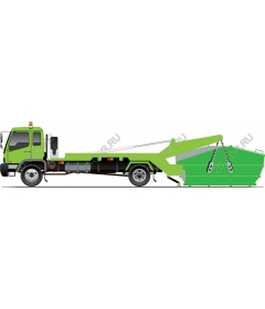  Eco-friendly green garbage truck