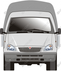 Front view commercial delivery vans