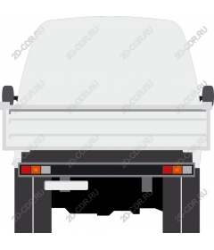Truck-van, rear view
