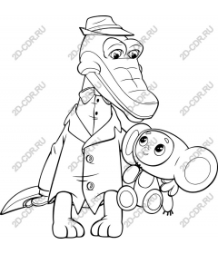  Charming alligator and a Bear