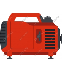 The generator is bright red