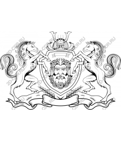 Majestic heraldic coat of arms