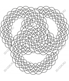 Intricate geometric pattern in the shape of a heart