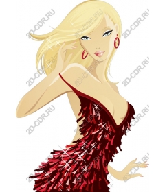 Glamorous red dress