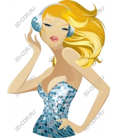  Chic stylish woman with headphones