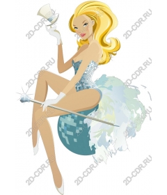 Glamorous disco diva