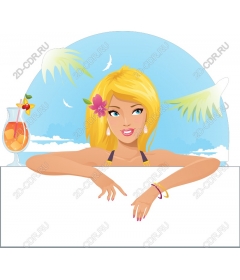  Tropical summer woman
