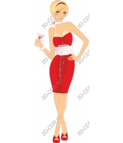 Glamorous red dress