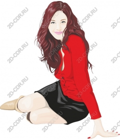  Edgy, confident woman in red blouse