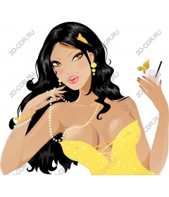 Glamorous yellow dress