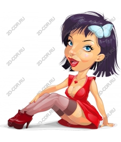  Charming animated character in the red
