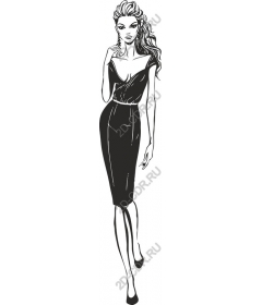  Gorgeous elegant woman in a black dress