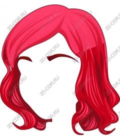 Bright red wavy hair