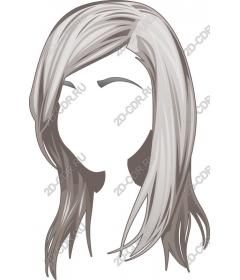 Long silver hair