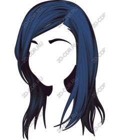  Bright blue hair