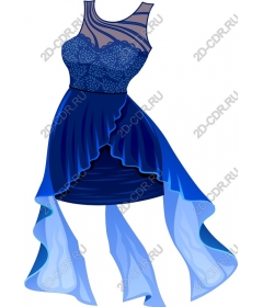  Elegant blue dress
