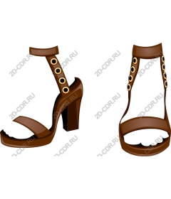  Elegant brown high heel sandals
