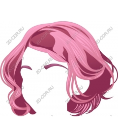  Elegant hairstyle with pink wave