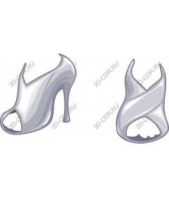  Elegant silver high heel shoes