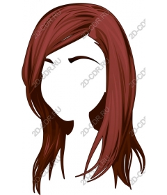  Elegance red: female hairstyle