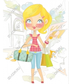  Charming girl-shopper
