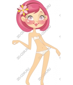 Playful rozovolosaya girl