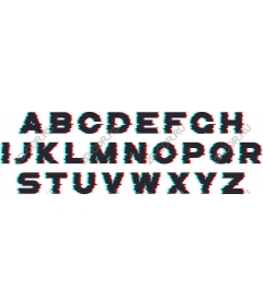  Пакет Glitchy Alphabet