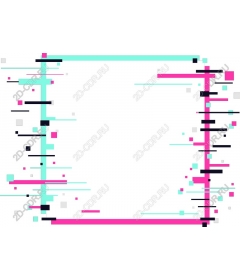  Colorful geometric frame-border