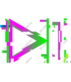  Color abstract play button