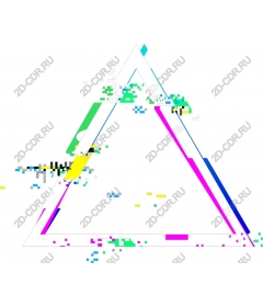  Abstract bright triangle