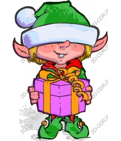  Elf with gift