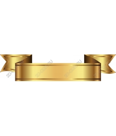 Banner with gold ribbon