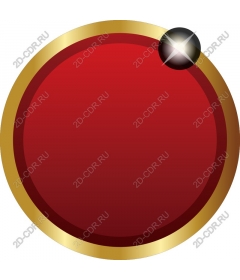  Elegant red and gold round icon