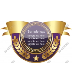  Elegant gold icon and purple flowers