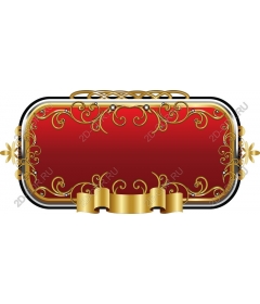  Elegant vintage red-gold decorative frame