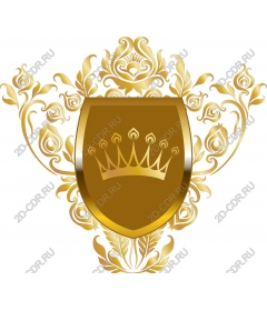 Golden Crown and Shield