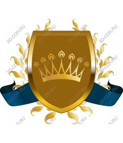 Majestic crowned shield