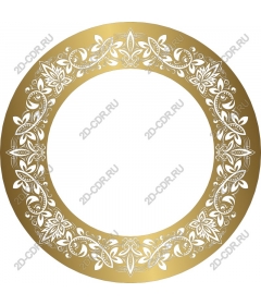 Gold floral frame