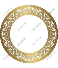 Decorative gold round frame