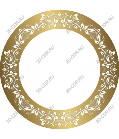  Elegant round gold decorative frame