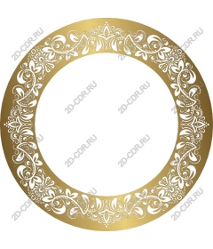 Gold round frame